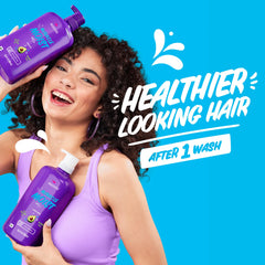 Aussie Miracle Moist Shampoo lather on hair with healthy shine