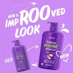 Foaming lather of Aussie Miracle Volume Shampoo on wet hair