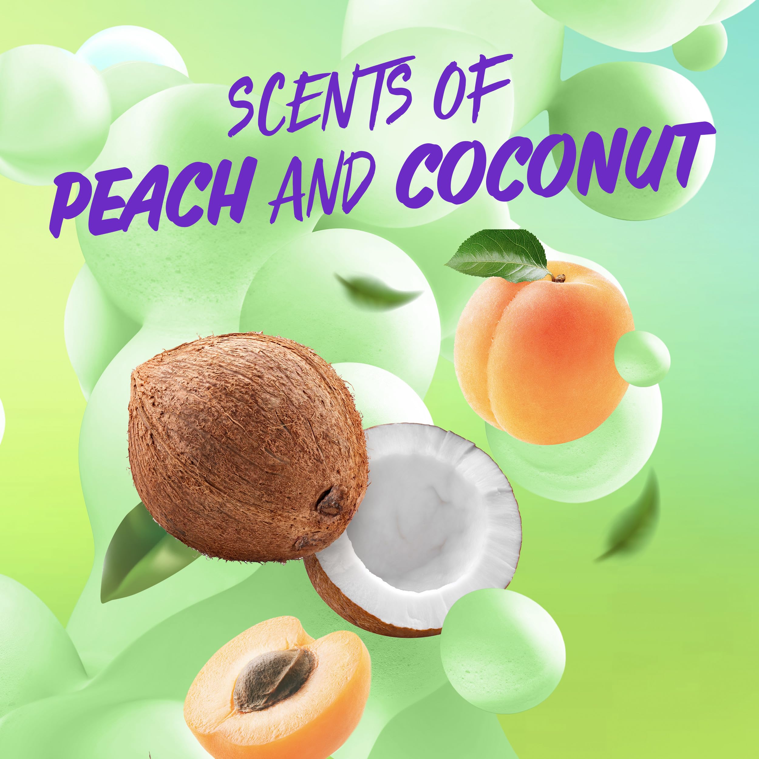 Aroma durazno y coco para sensación veraniega.