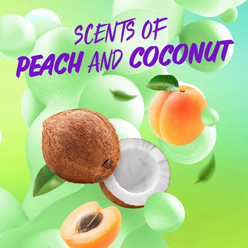Aroma durazno y coco para sensación veraniega.