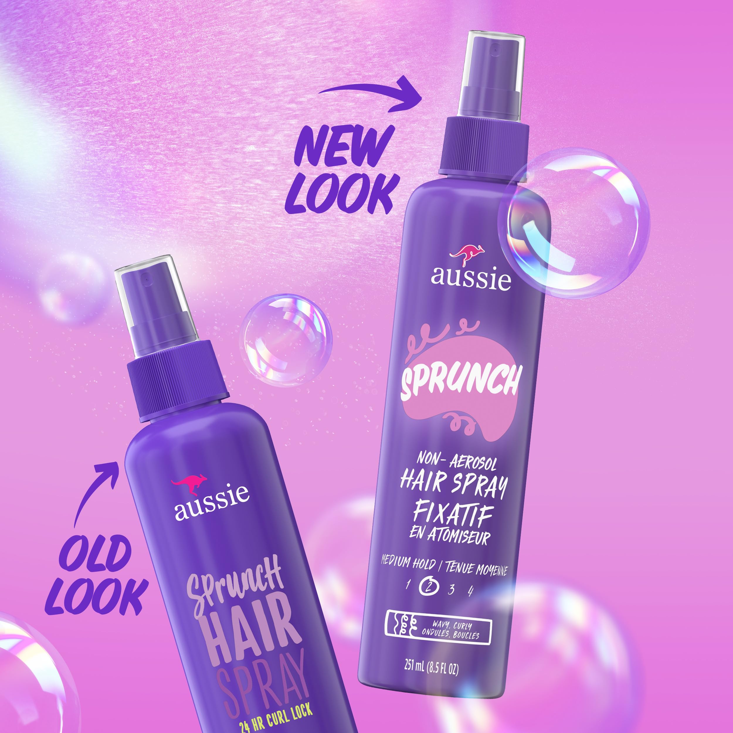 Aussie Sprunch curls-defined spray enhances defined curls