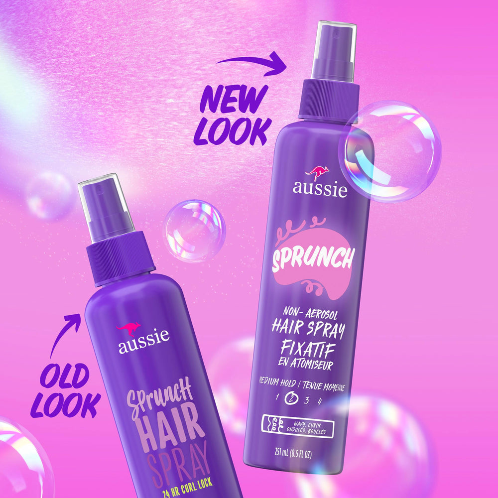 Aussie Sprunch curls-defined spray enhances defined curls