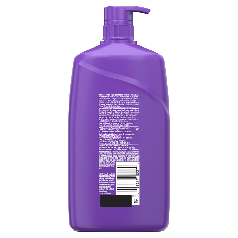 Aussie Total Miracle 7N1 Shampoo stage-ready lather for daily use