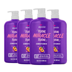 Aussie Total Miracle conditioner dispense bottle for easy, even application.