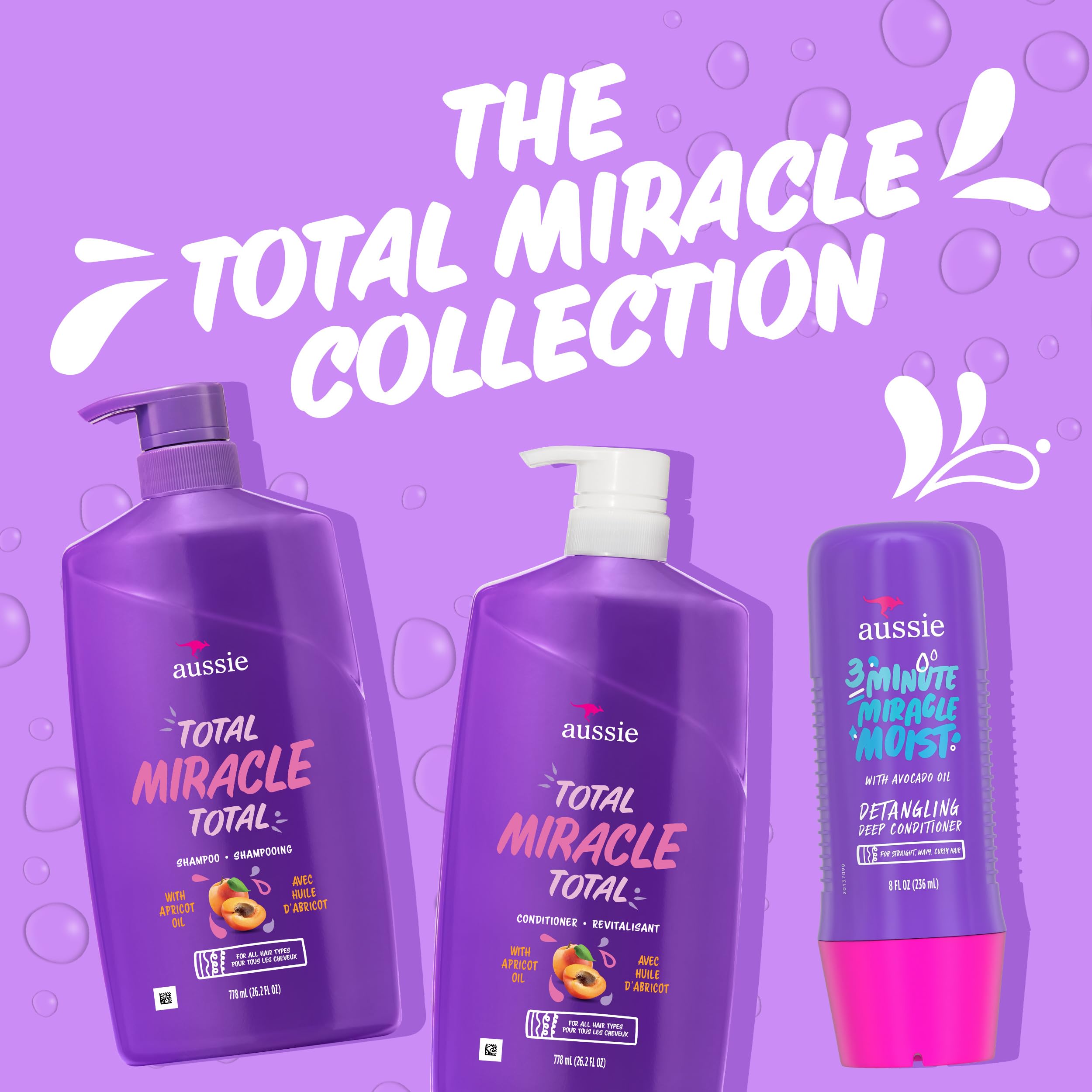 Etiqueta indica sin parabenos en el envase Aussie Total Miracle.