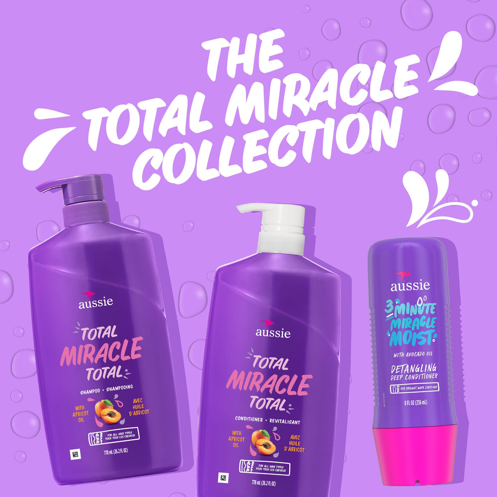 Etiqueta indica sin parabenos en el envase Aussie Total Miracle.