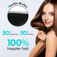 Aussumy detangling brush ultra-soft bristles close-up for gentle detangling