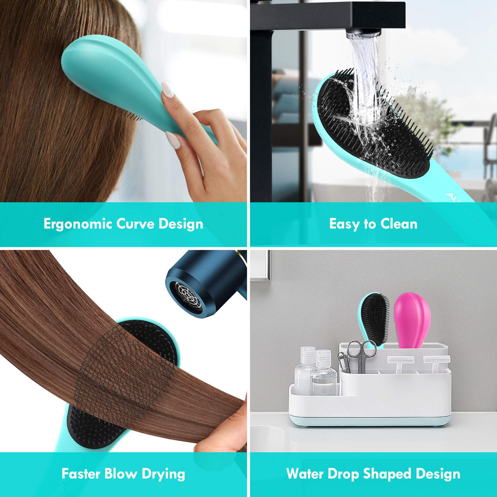 Aussumy detangling brush kid-friendly design eases brushing for children