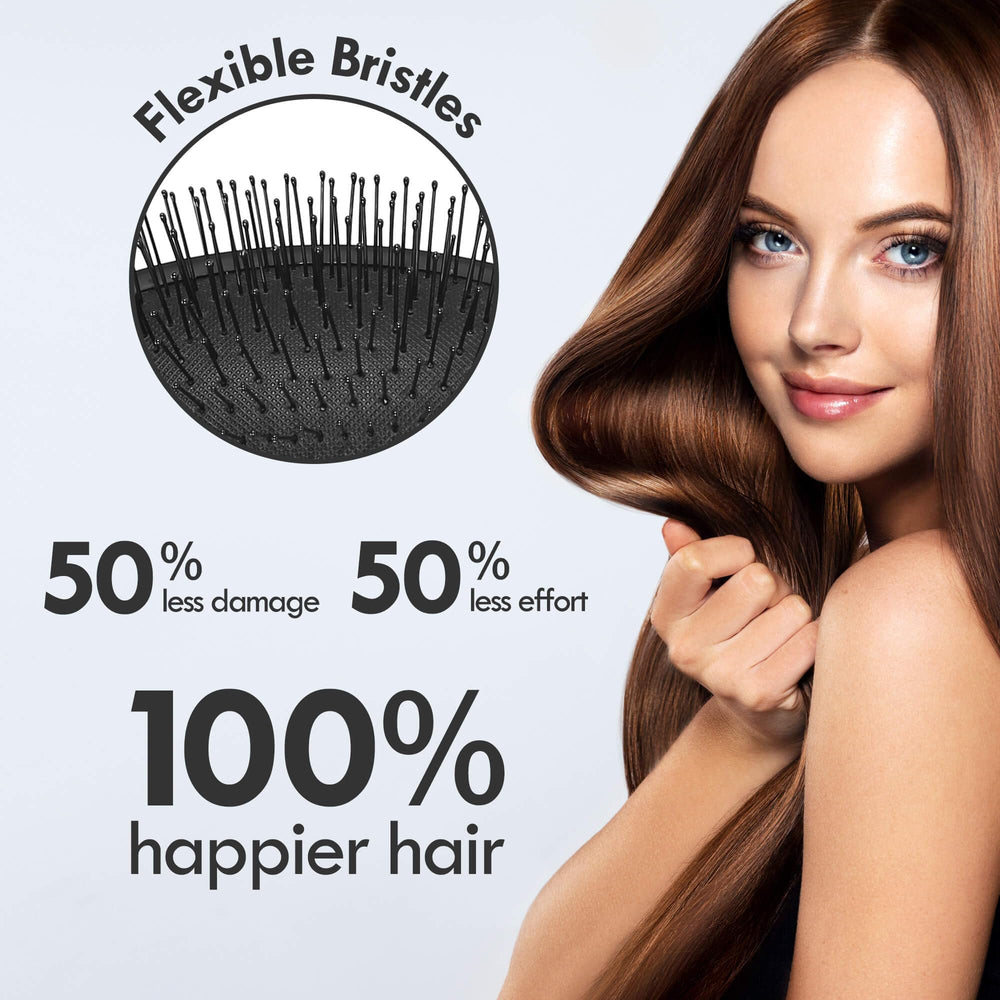 Aussumy rounded tips protect scalp while detangling all hair types.