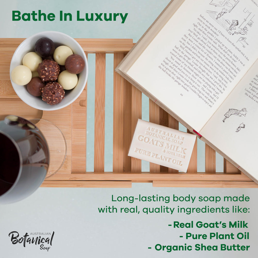 Australian Botanical Goat’s Milk Lemongrass lather image shows creamy texture