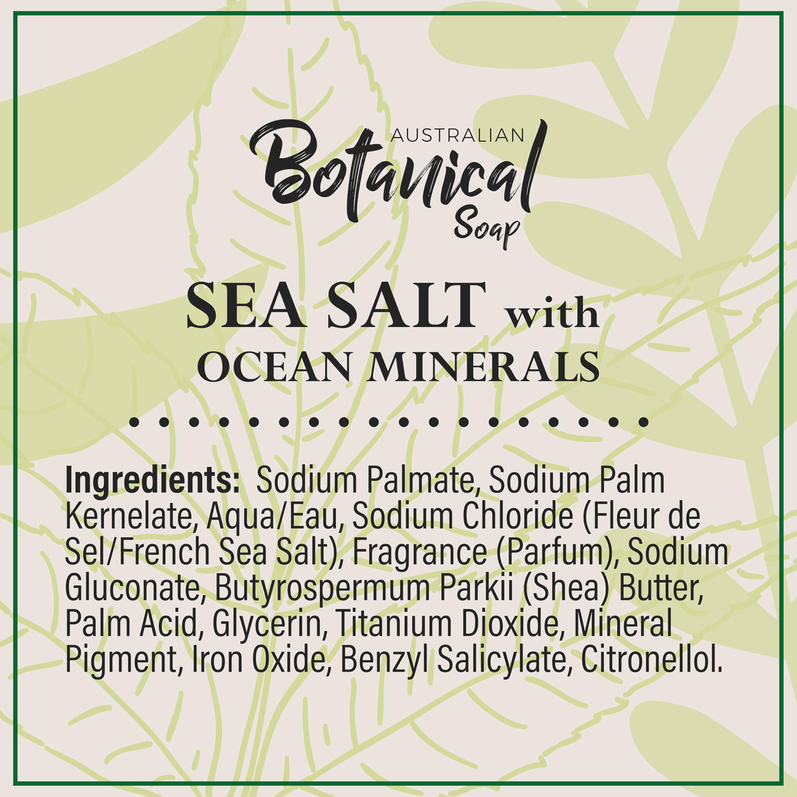 Australian Botanical Soap natural plant-oil base delivering glycerin-rich cleansing.