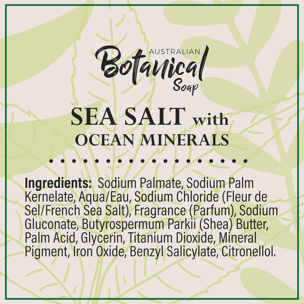 Australian Botanical Soap natural plant-oil base delivering glycerin-rich cleansing.