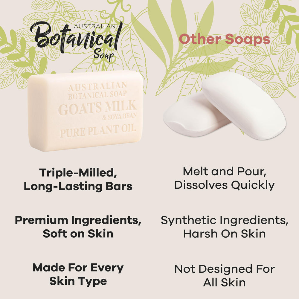 Australian Botanical Soap for face, body, and hands, everyday gentle care.