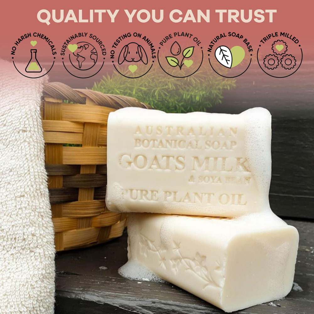 Australian Botanical Soap Goats Milk Bar free of sulphates.