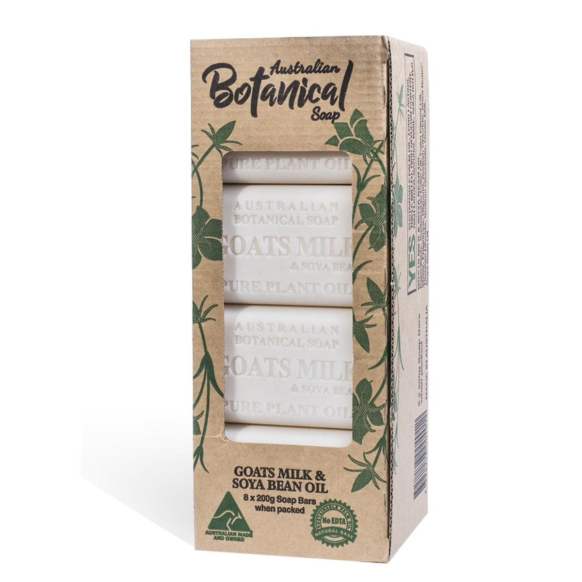 Australian Botanical Soap Goats Milk Bars pack of eight in a gift-ready box.