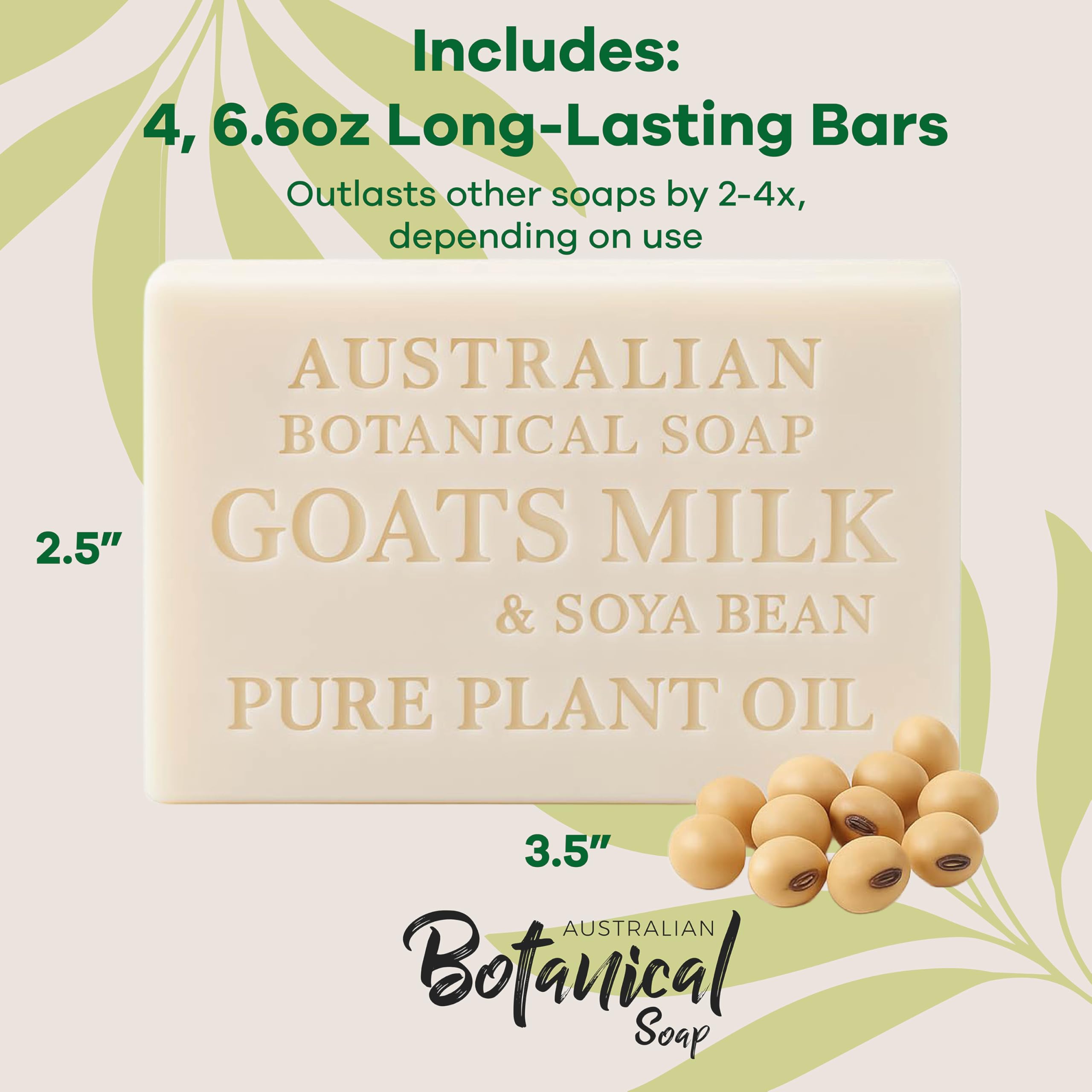 Australian Botanical Soap jabón leche cabra triple molienda para mayor durabilidad