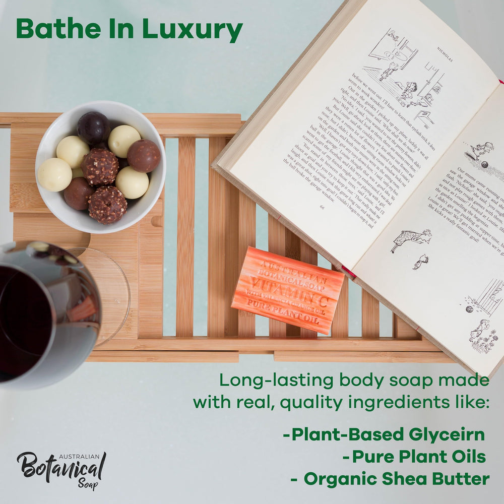 Australian Botanical Soap Valencia orange bar—creamy lather with Vitamin C