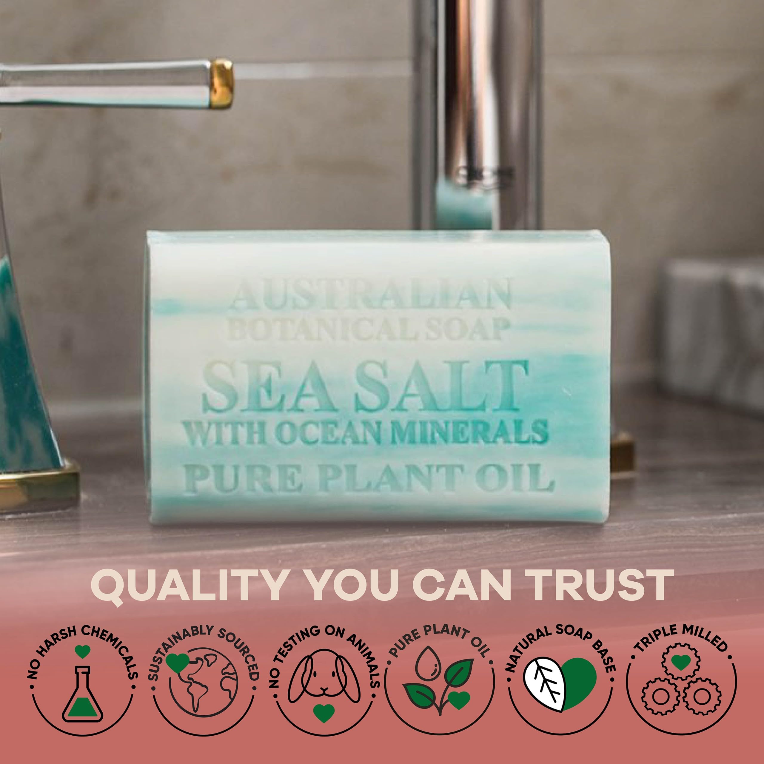 Australian Botanical Soap bars with shea butter—creamy, gentle cleansing