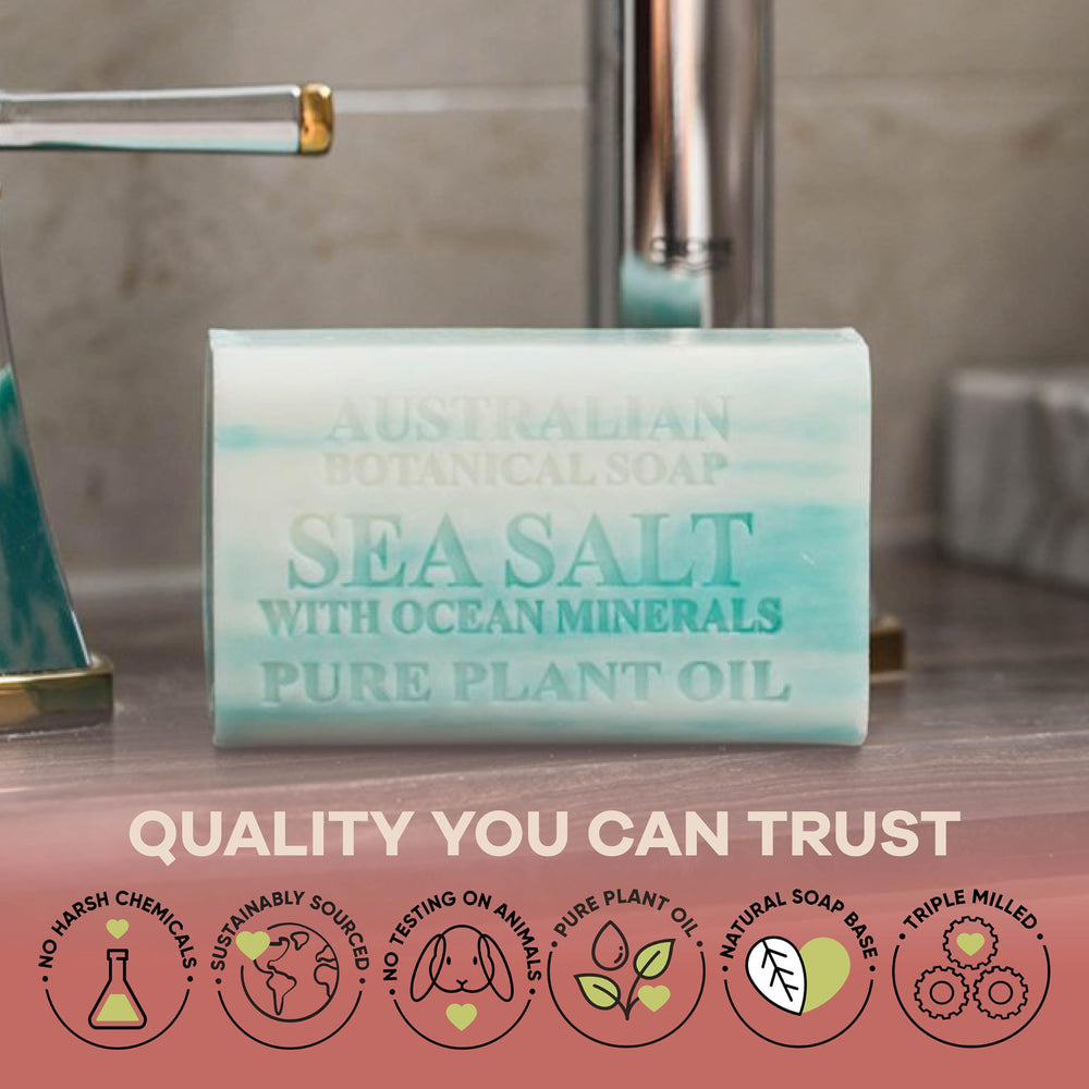 Australian Botanical Soap smooth lather on hands, face, and body during daily routines.