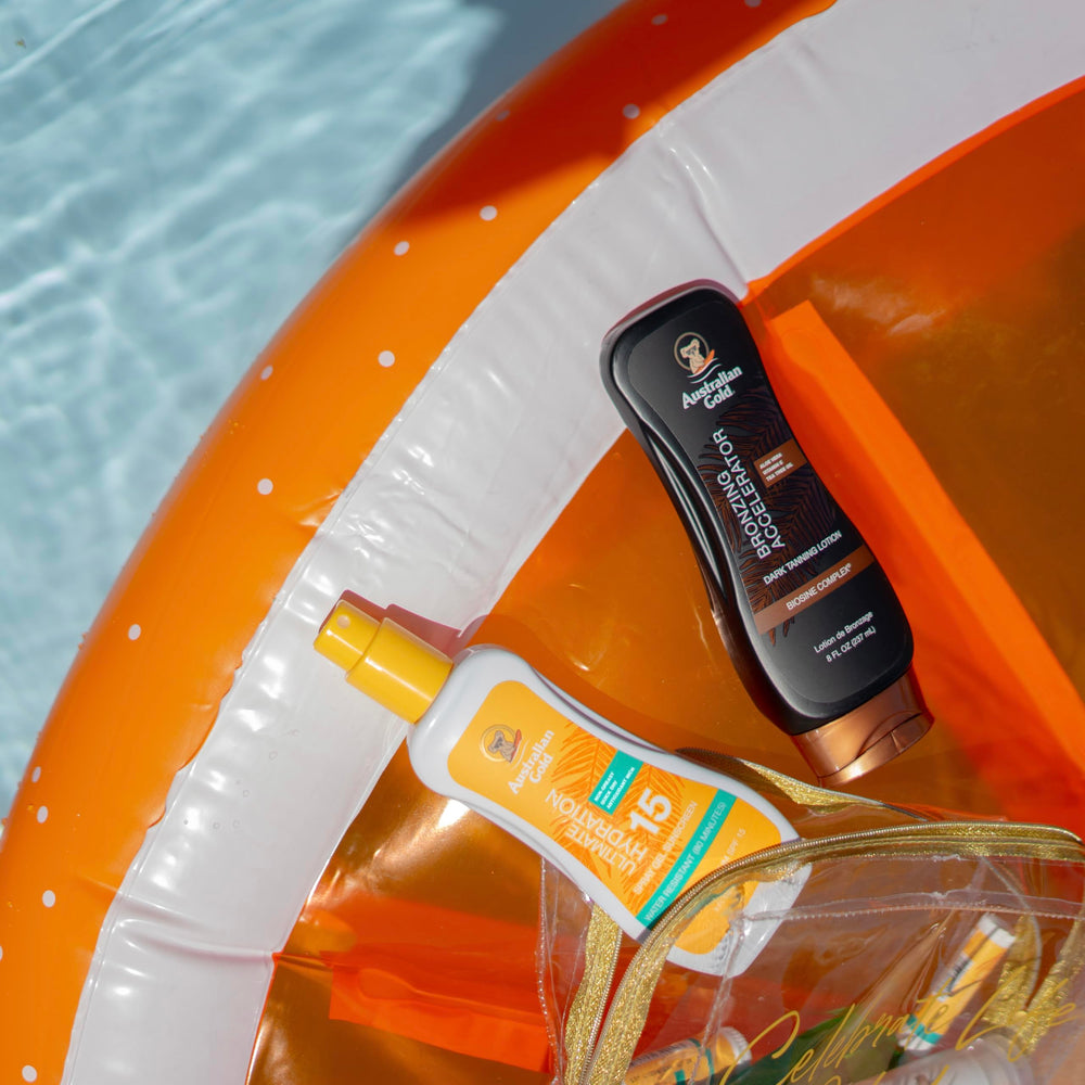 Australian Gold 8-ounce bottle ready for outdoor adventures