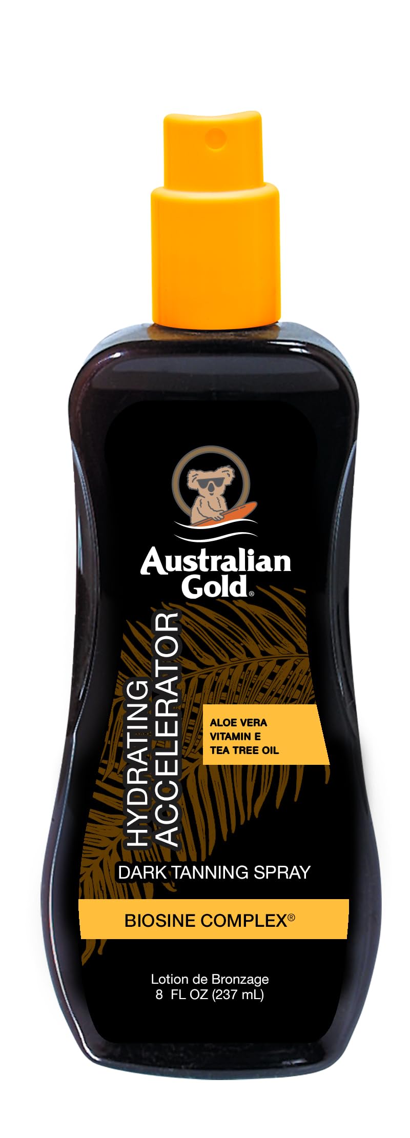 Australian Gold acelerador de bronceado en gel en aerosol para un tono dorado más profundo.