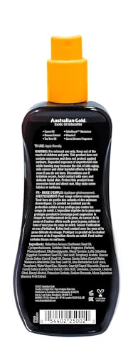 Aplicación del aceite bronceador de Australian Gold para brillo rápido sin grasa