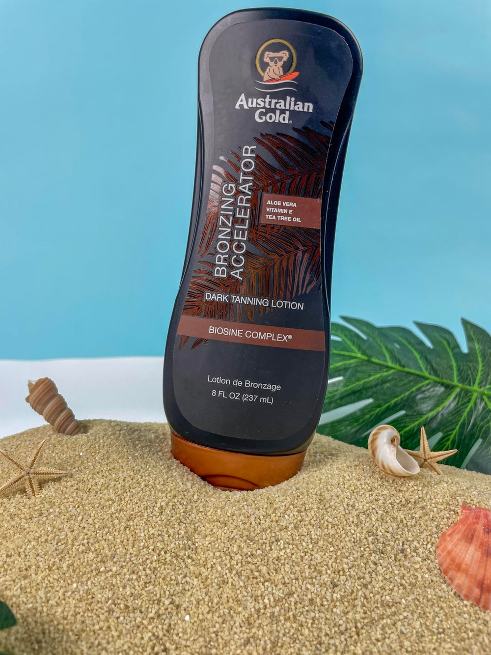 Australian Gold Biosine, color duradero y piel nutrida tras la aplicación
