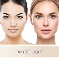 Close-up of Australian Gold SPF 50 tint blending into fair skin.