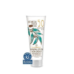 Label of Australian Gold Botanical SPF50 tinted mineral lotion