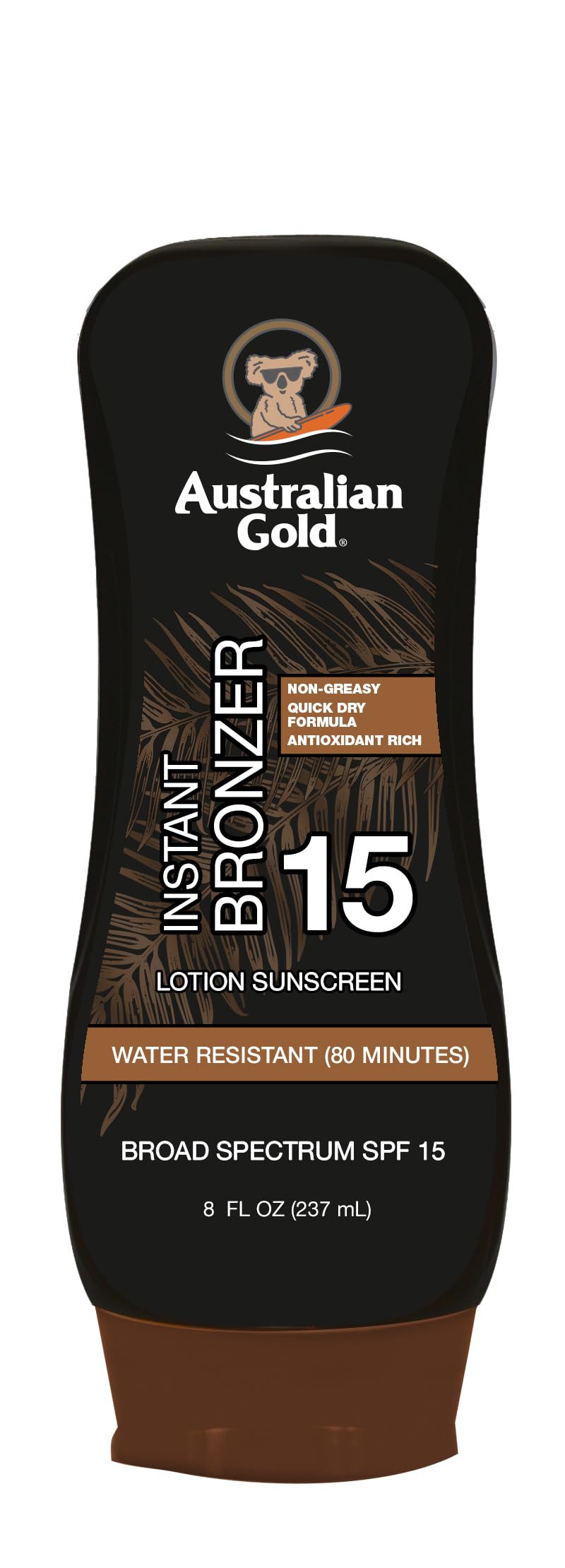 Australian Gold crema solar bronceador instantáneo 8oz para un tono dorado inmediato.