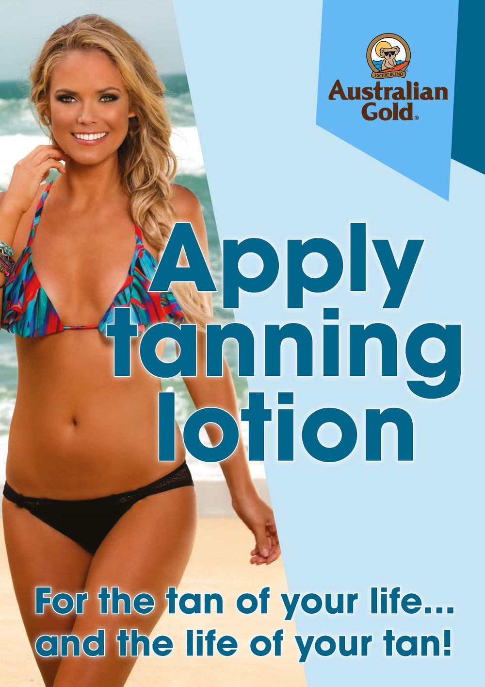 Vitamin-elixir blend highlight on Australian Gold Daringly Dark Intensifier bottle.