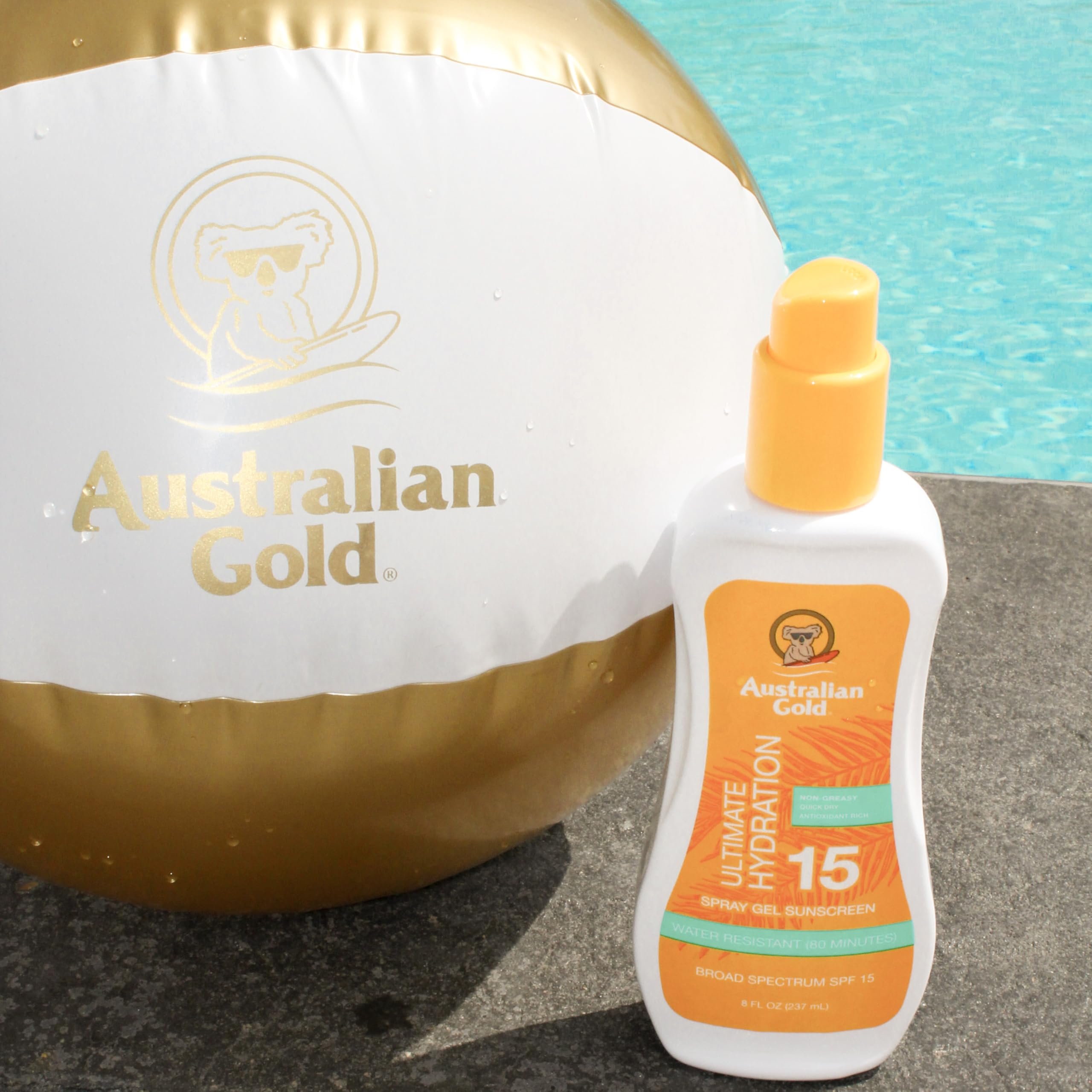 Australian Gold Spray Gel Sunscreen is oxybenzone-free and vegan for clean sun care.