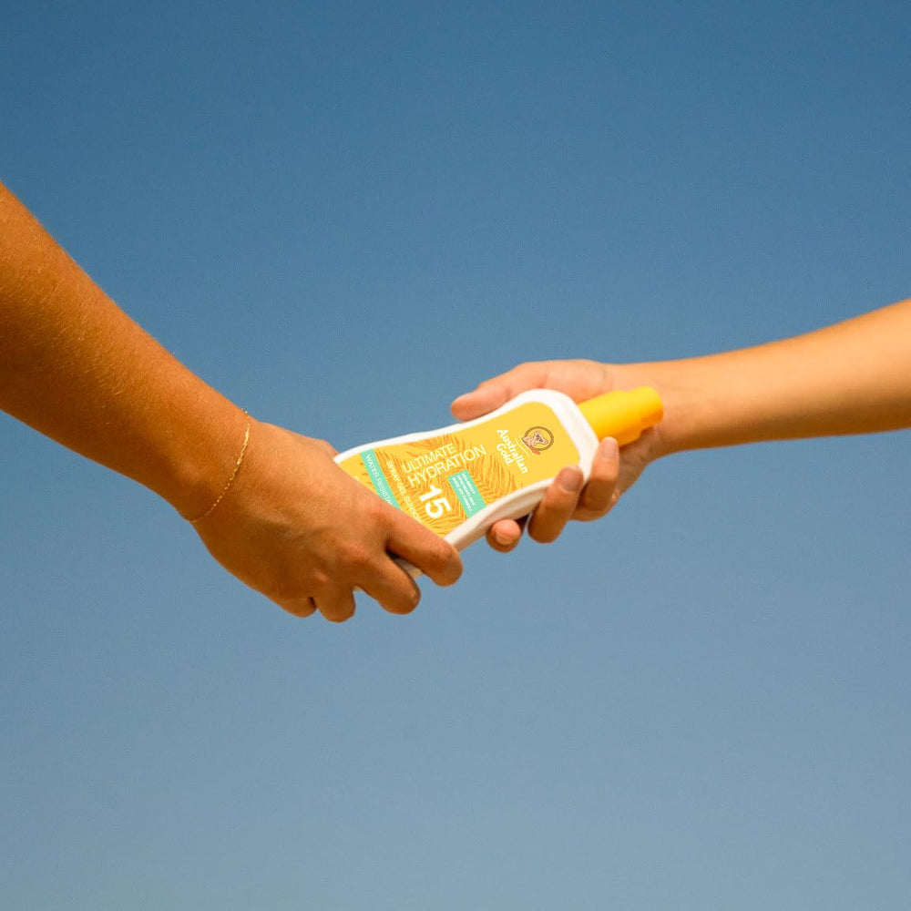 Australian Gold Spray Gel Sunscreen remains effective with up to 80 minutes water resistance.