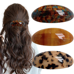 Auswalar prendedor cabello acetato, vista frontal, ideal para peinados elegantes y duraderos.