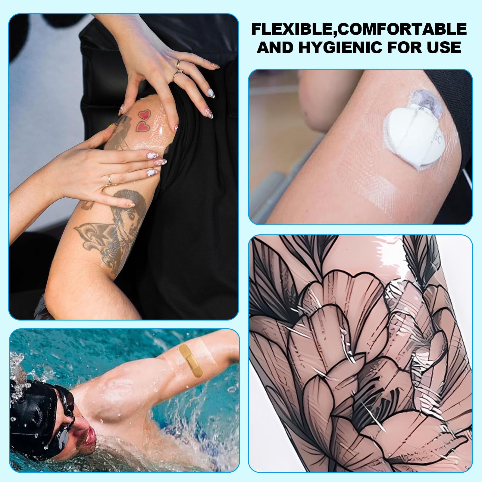 Autdor banda para tatuaje para actividades, ideal para natación y ejercicio
