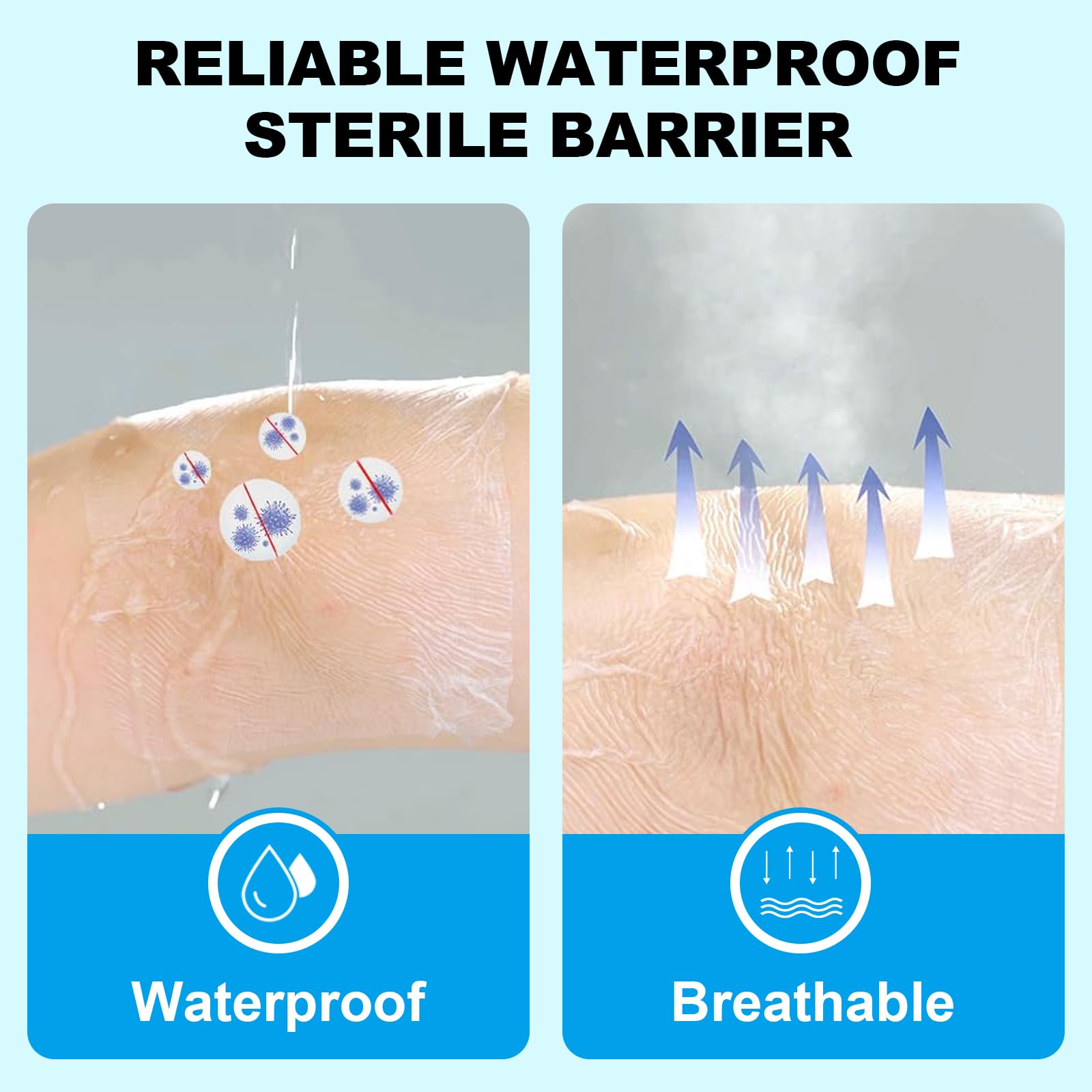 Autdor banda para tatuaje translúcido, barrera impermeable contra agua y sudor
