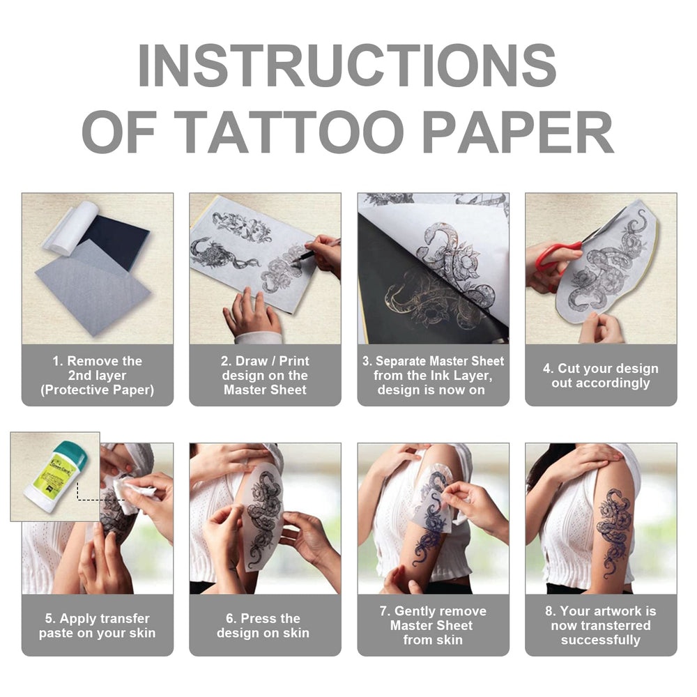 Autdor plantillas tatuaje 11x8-5, compatible con copias térmicas para trazos nítidos.