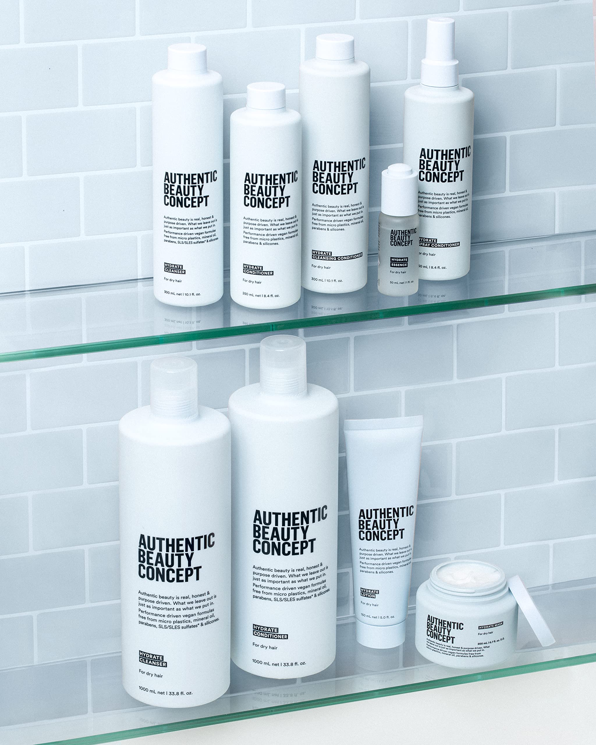 Shiny, hydrated hair after using Authentic Beauty Concept Hydrate conditioner