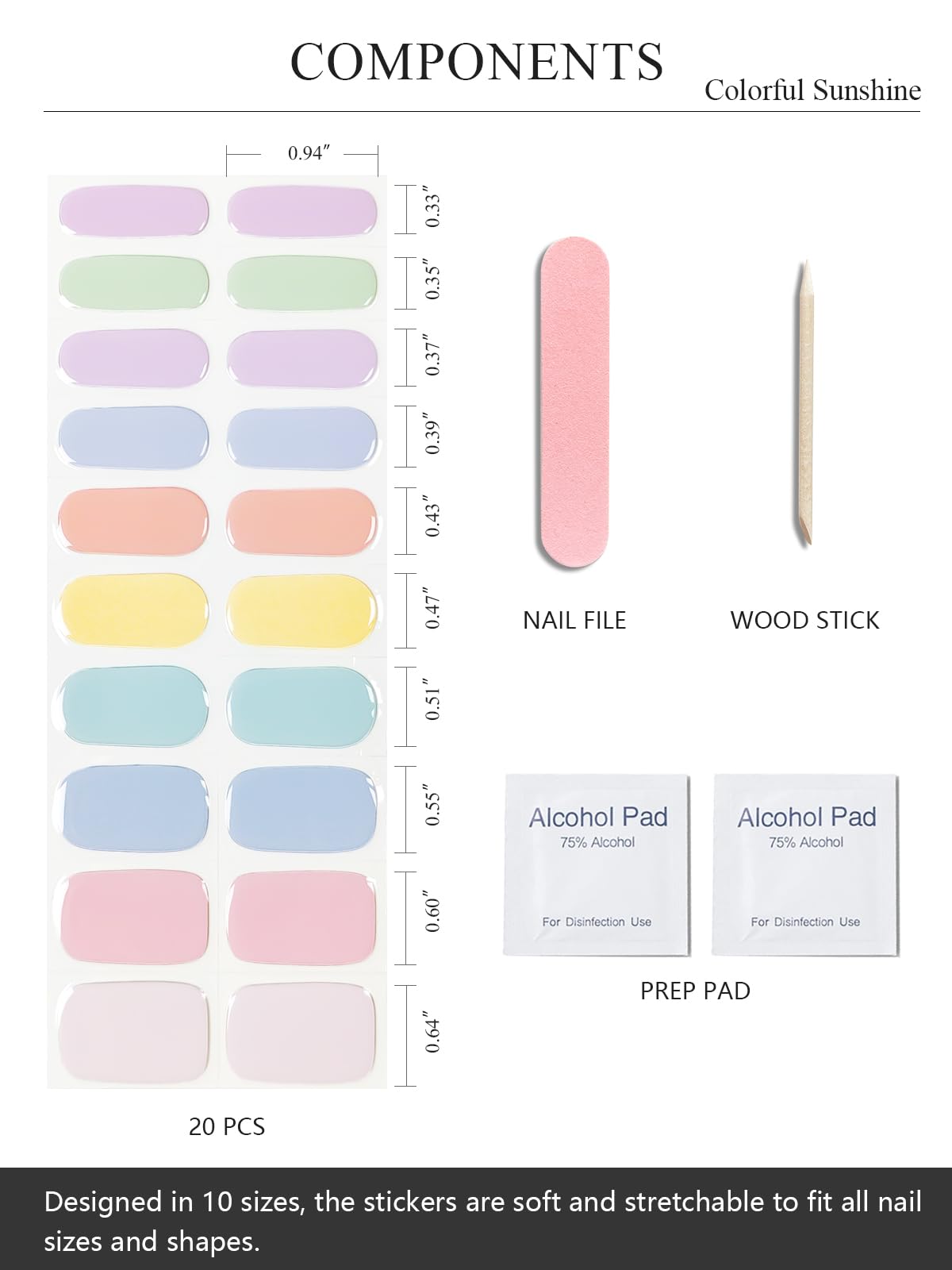 AutyaMee aplicación fácil de tiras gel para manicura rápida en casa