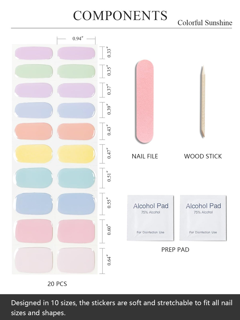 AutyaMee aplicación fácil de tiras gel para manicura rápida en casa