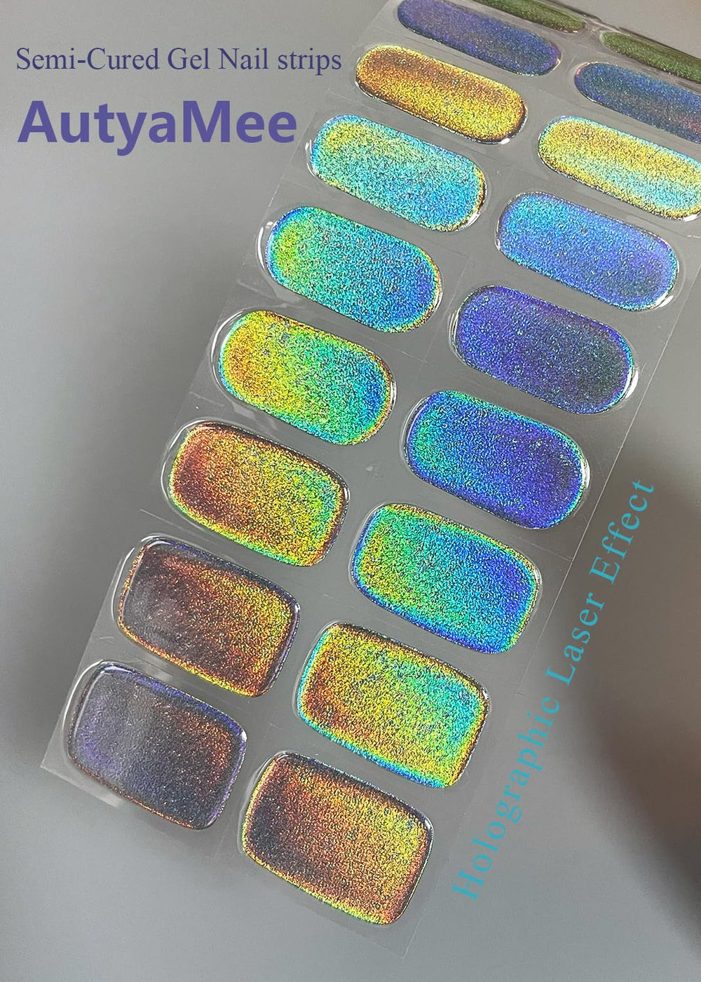 AutyaMee pegatinas gel para uñas, diseño práctico y fácil de aplicar.