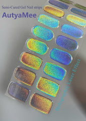 AutyaMee pegatinas gel para uñas, diseño práctico y fácil de aplicar.