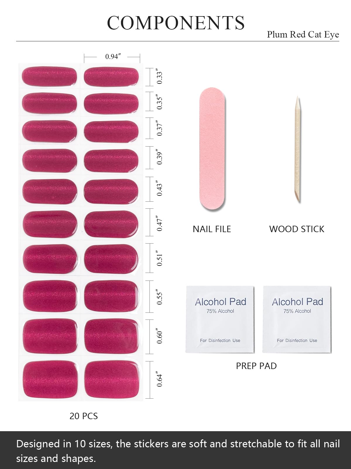 AutyaMee prep pads and nail file kit to prep nails before application