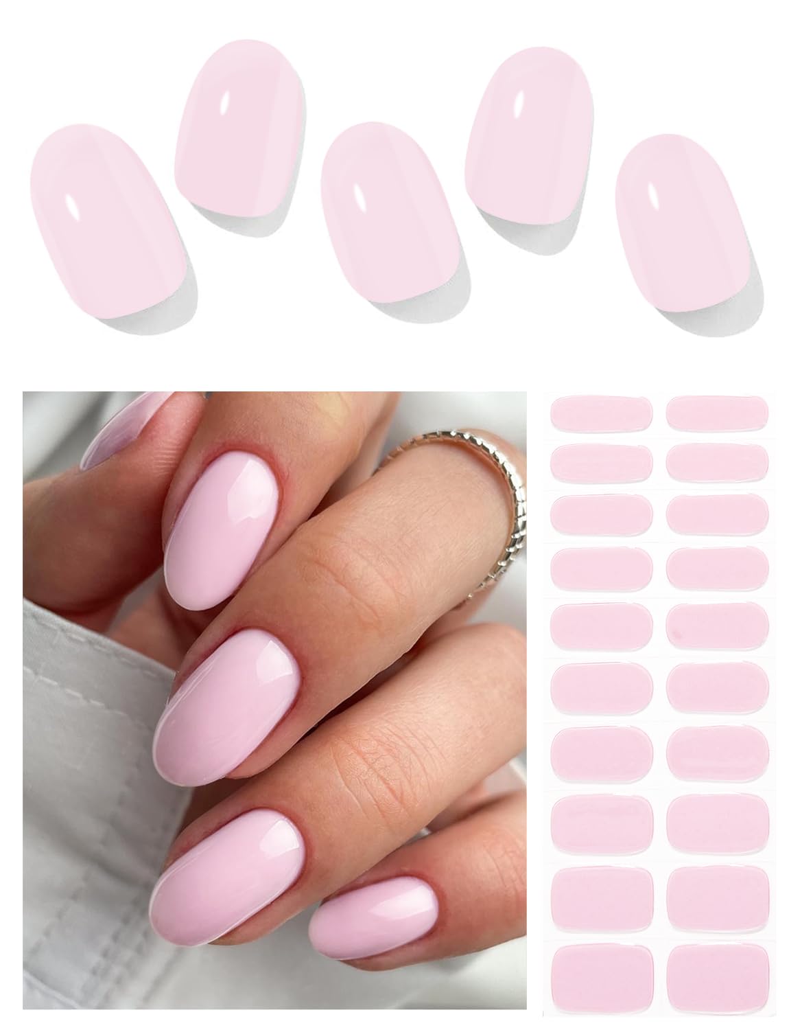 AutyaMee: caja de pegatinas de gel para uñas, 20 láminas, acabado profesional.
