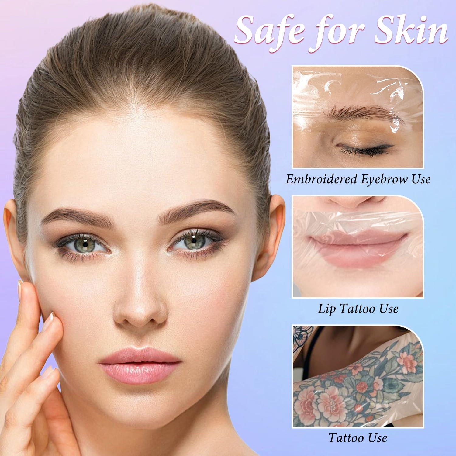 Auvitaya envoltura plástica desechable para laminación de cejas y labios