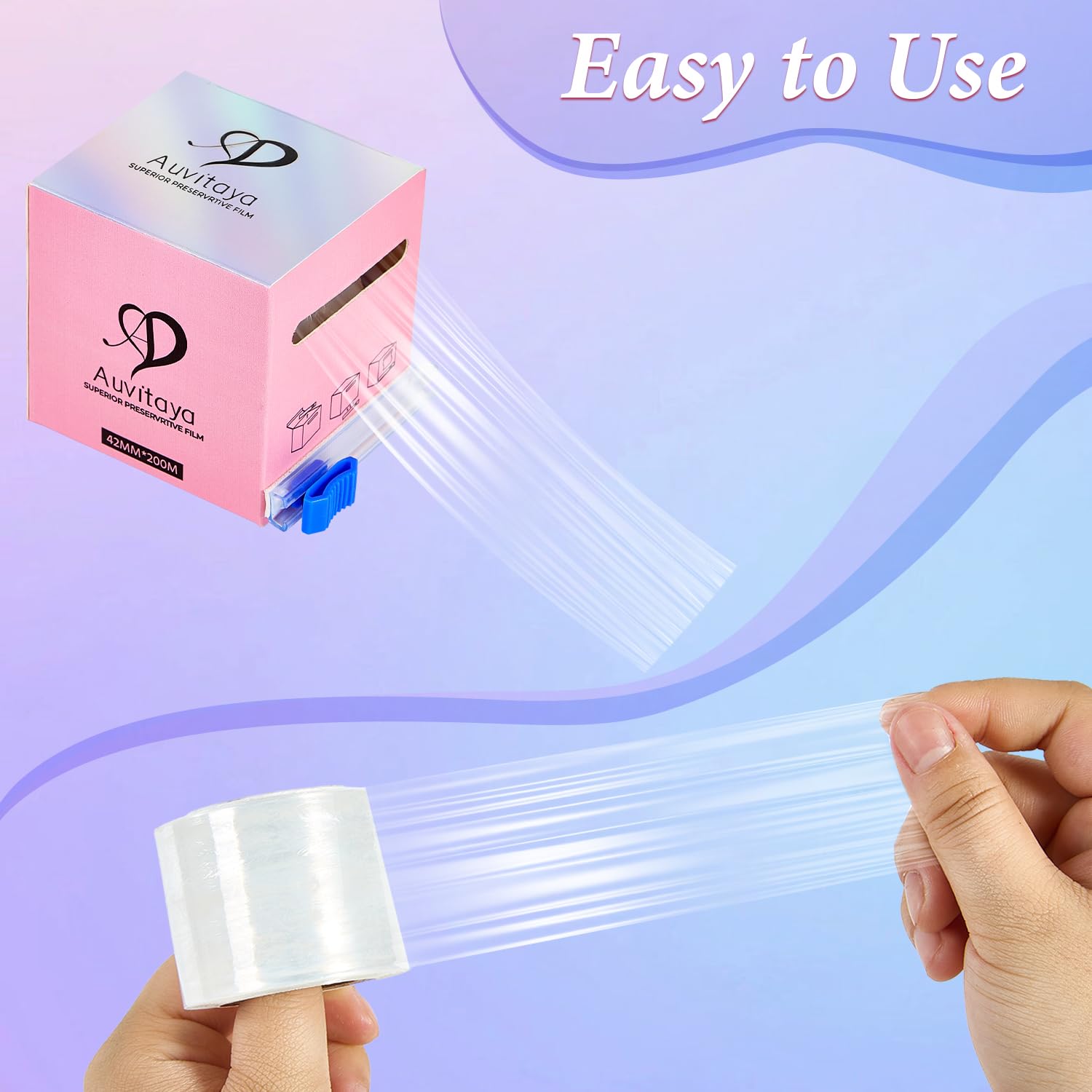 Auvitaya envoltura preservante transparente para fijar cejas y pestañas con suavidad