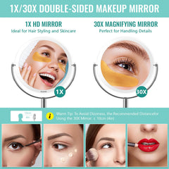 Auxmir 1x HD magnifying mirror for natural reflections.