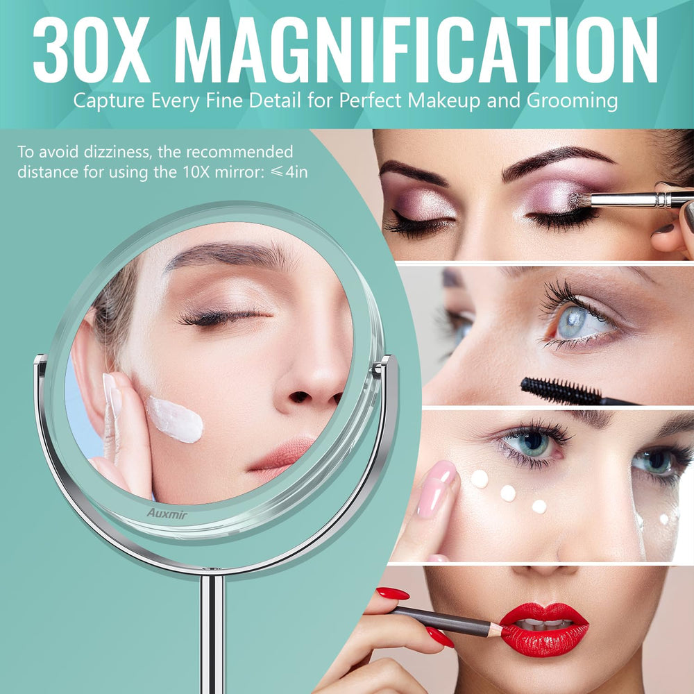 Auxmir detachable travel mirror folds compactly for packing.
