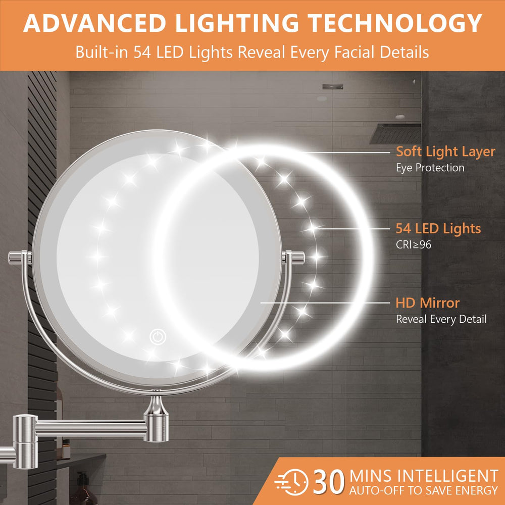 Auxmir double-sided controls switch light color instantly.