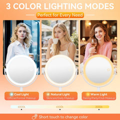 Auxmir makeup mirror 30X magnification detail for close-up eyebrow shaping